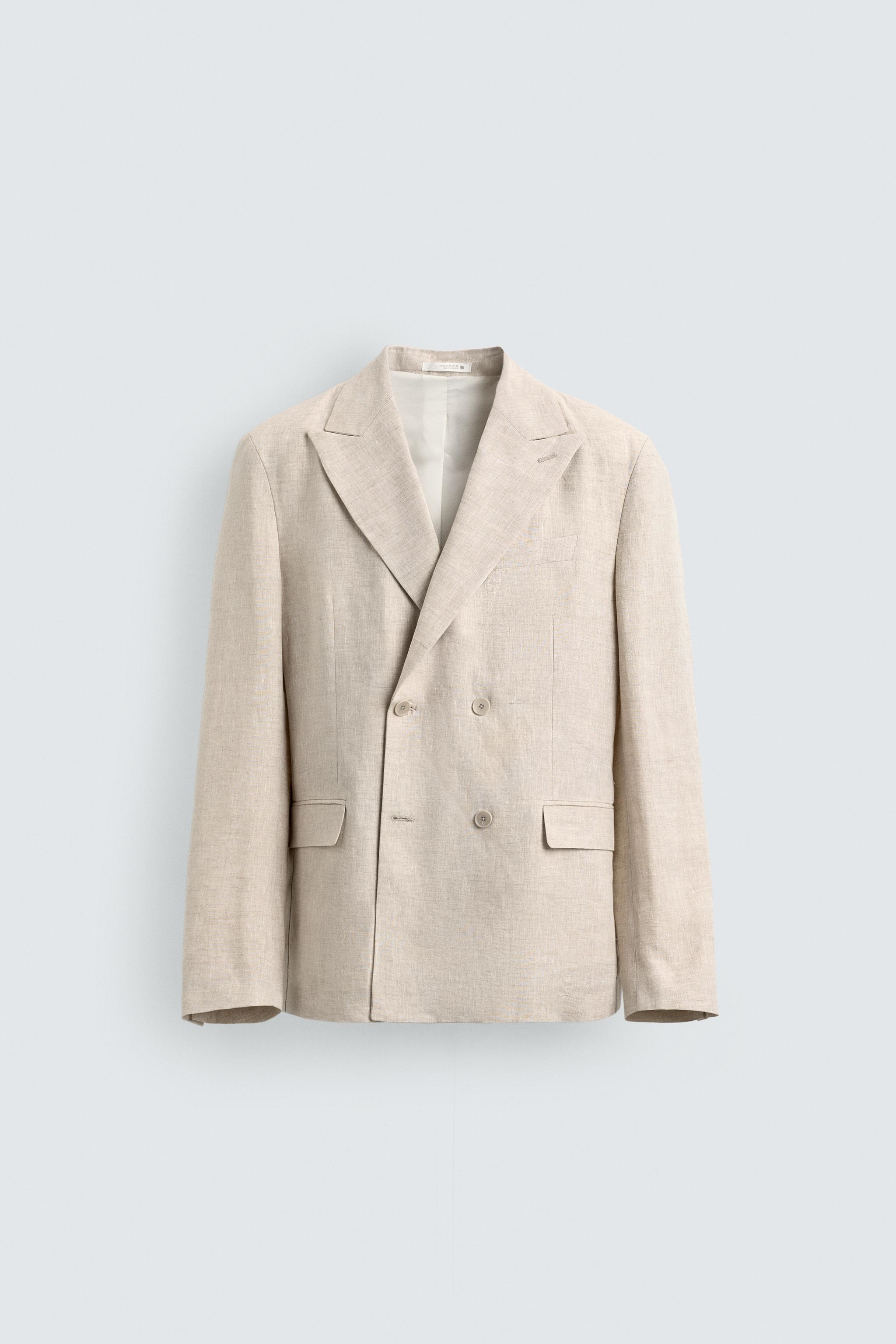 VESTE À BOUTONNAGE CROISÉ 100 % LIN